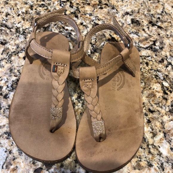 t strap rainbow sandals